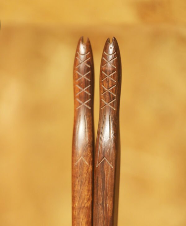 Traditional fish shaped handmade chopsticks
