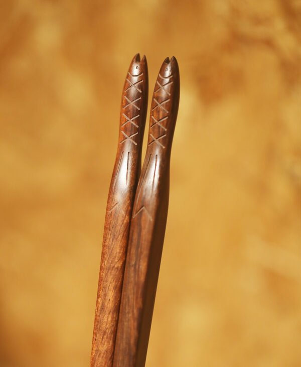 Traditional fish shaped handmade chopsticks - Image 2